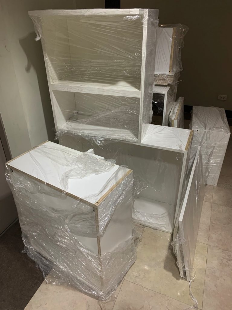 new materials have arrived; kitchen remodel update